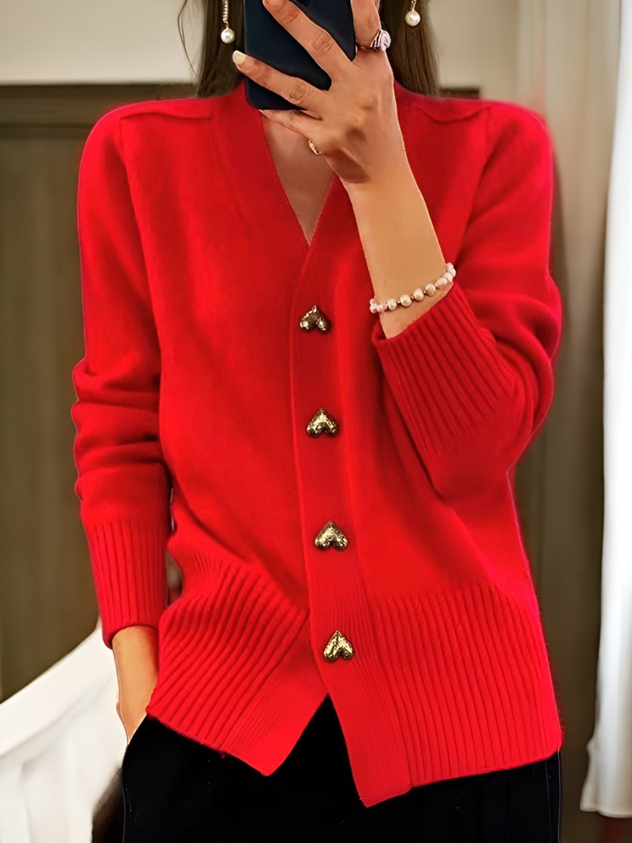Cora™ | Cardigan med hjerteknapper