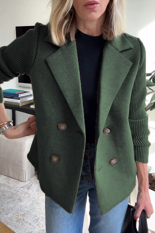Celeste™ | Elegant Blazer med Strikkede Ermer