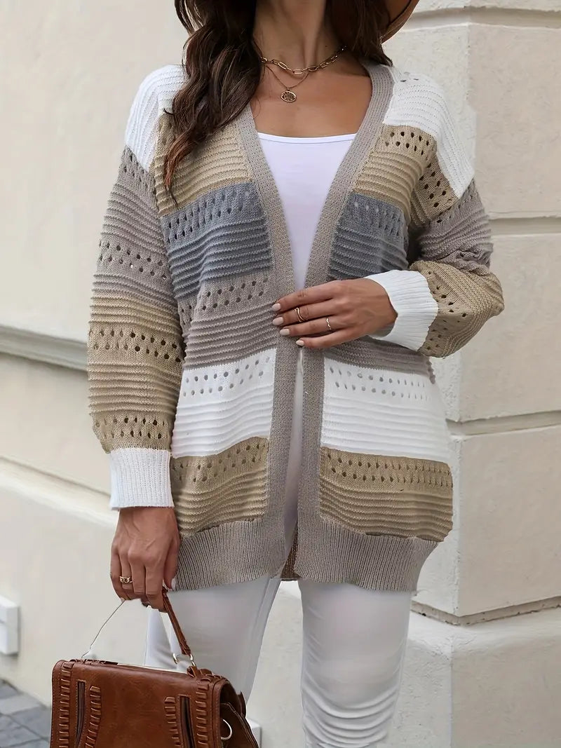 Torly™ | Strikket Cardigan med Fargeblokker