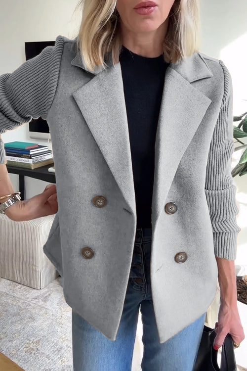 Celeste™ | Elegant Blazer med Strikkede Ermer