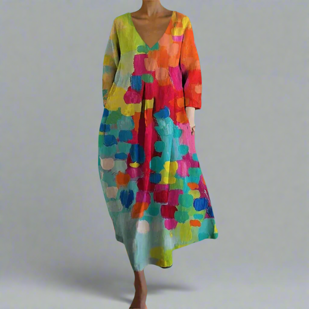 Ingrid™ | Kjole med hakket hals