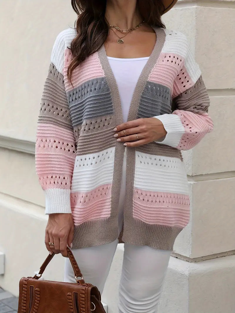 Torly™ | Strikket Cardigan med Fargeblokker