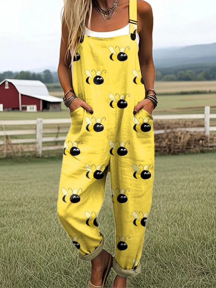 Savannah™ | Enkel blomstret avslappet jumpsuit