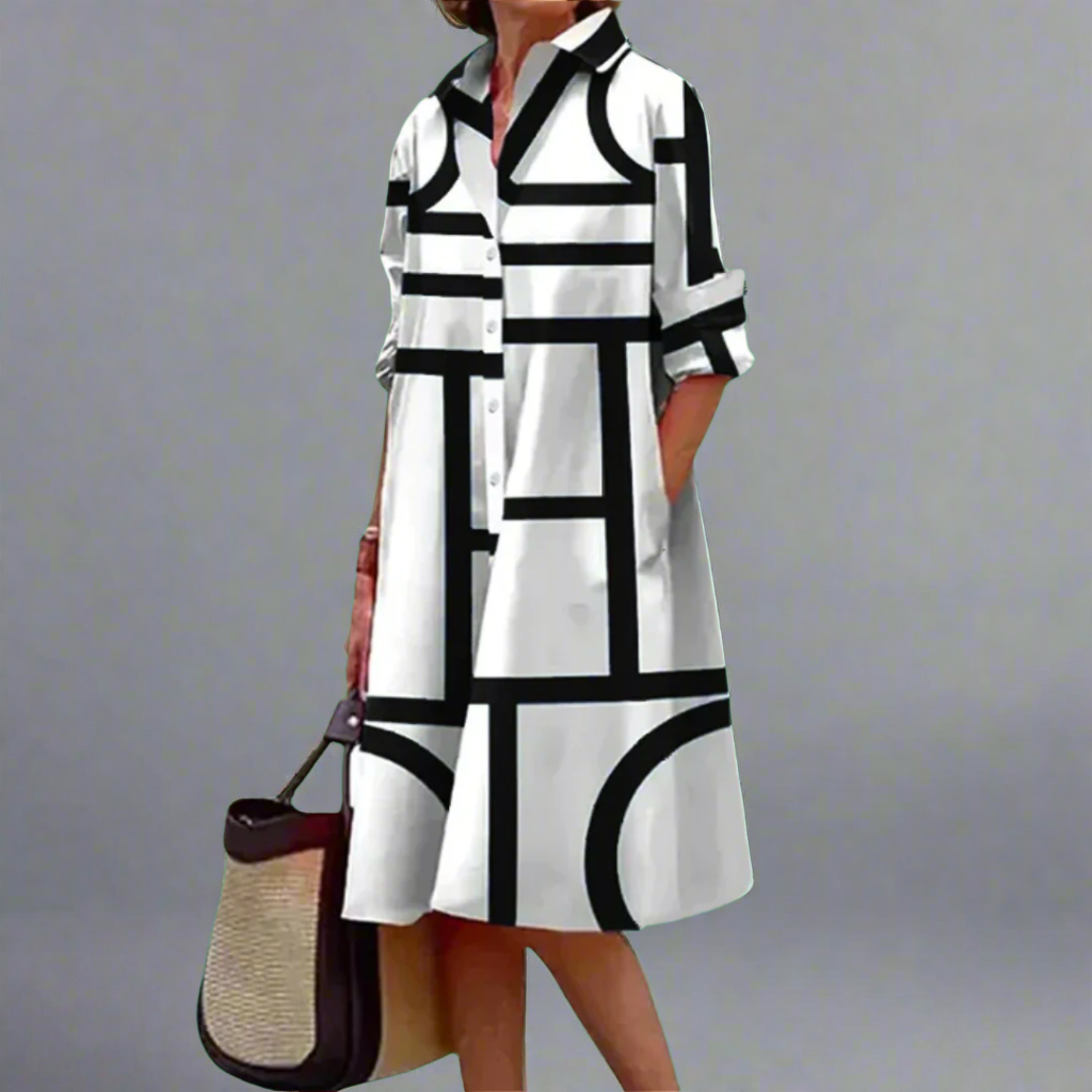 Clara™ | Myk midi kjole med drapering