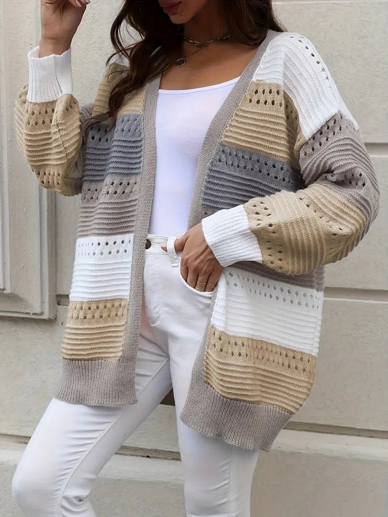 Torly™ | Strikket Cardigan med Fargeblokker