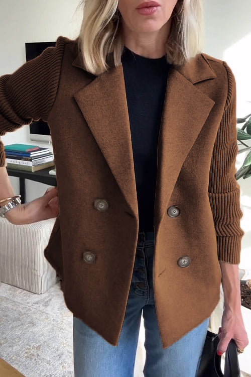 Celeste™ | Elegant Blazer med Strikkede Ermer