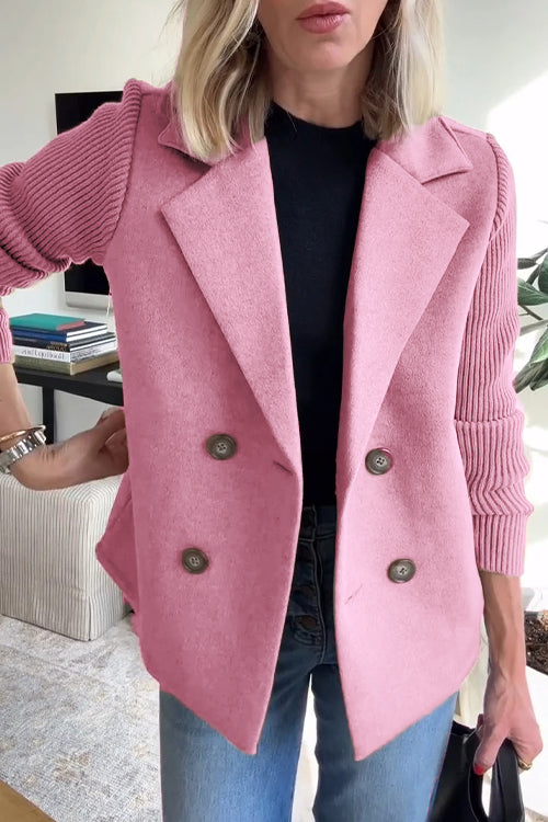 Celeste™ | Elegant Blazer med Strikkede Ermer
