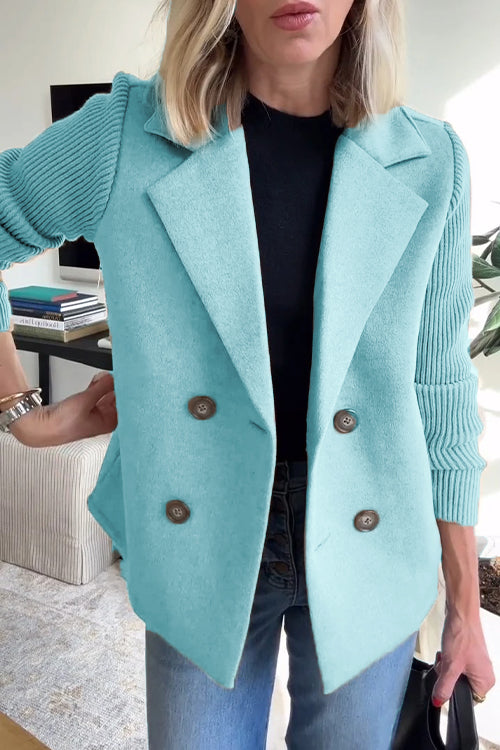Celeste™ | Elegant Blazer med Strikkede Ermer