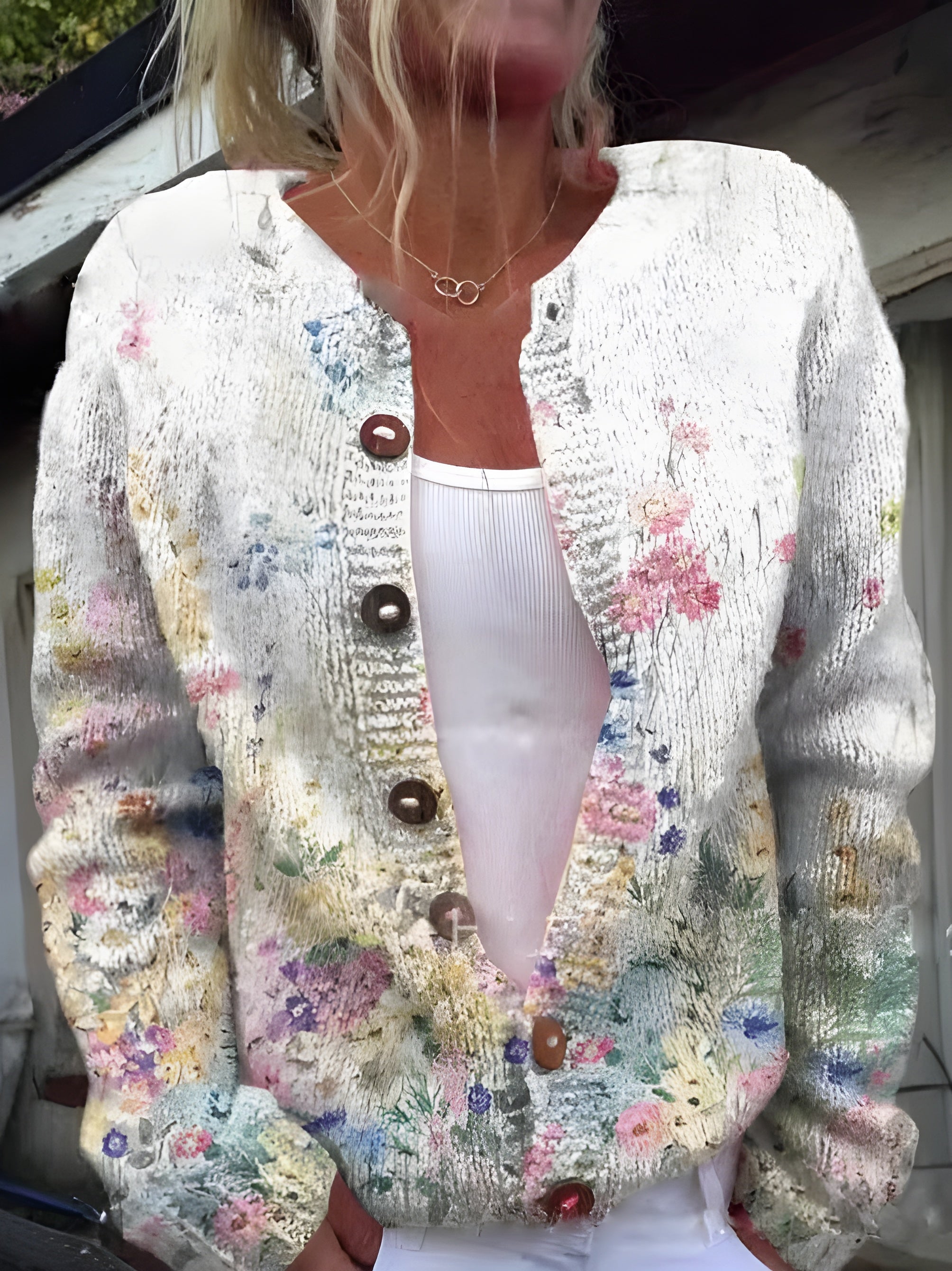Sofia™ | Blomstrete cardigan