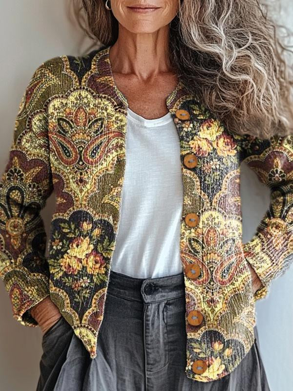 Liv™ | Mønsterjakke med Vintage-preg