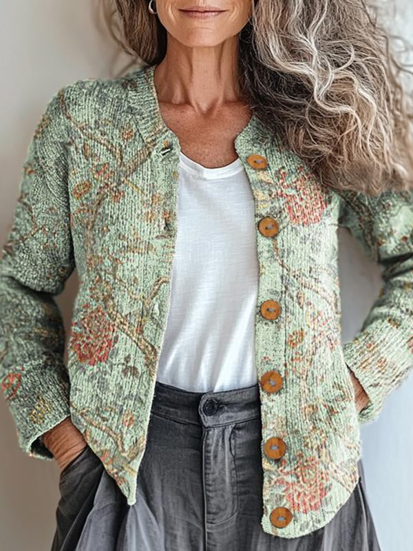 Agnes™ | Botanisk Mønsterjakke