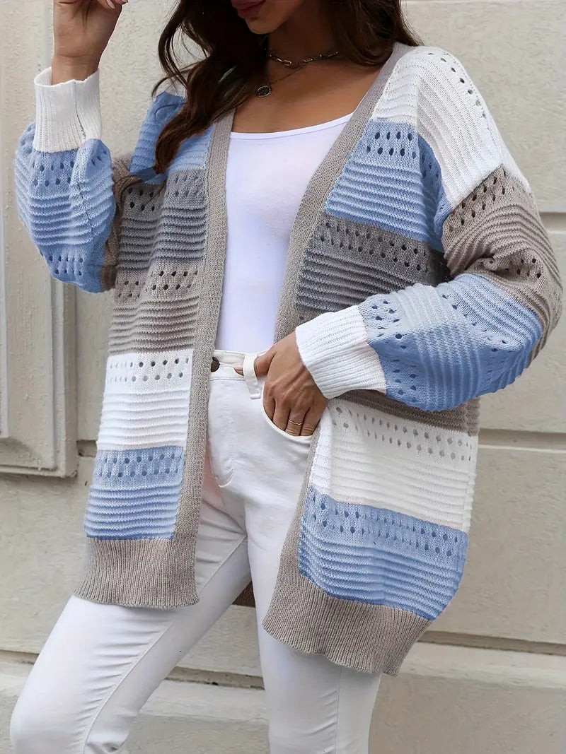 Torly™ | Strikket Cardigan med Fargeblokker