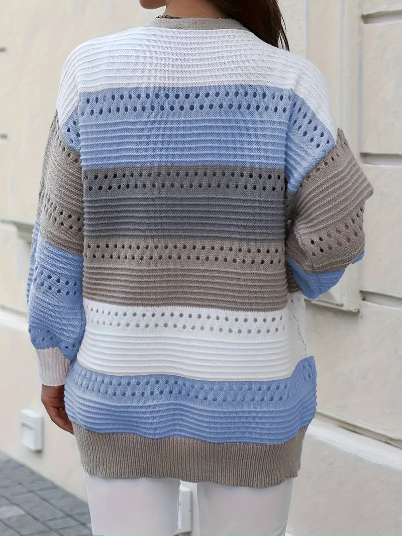 Torly™ | Strikket Cardigan med Fargeblokker