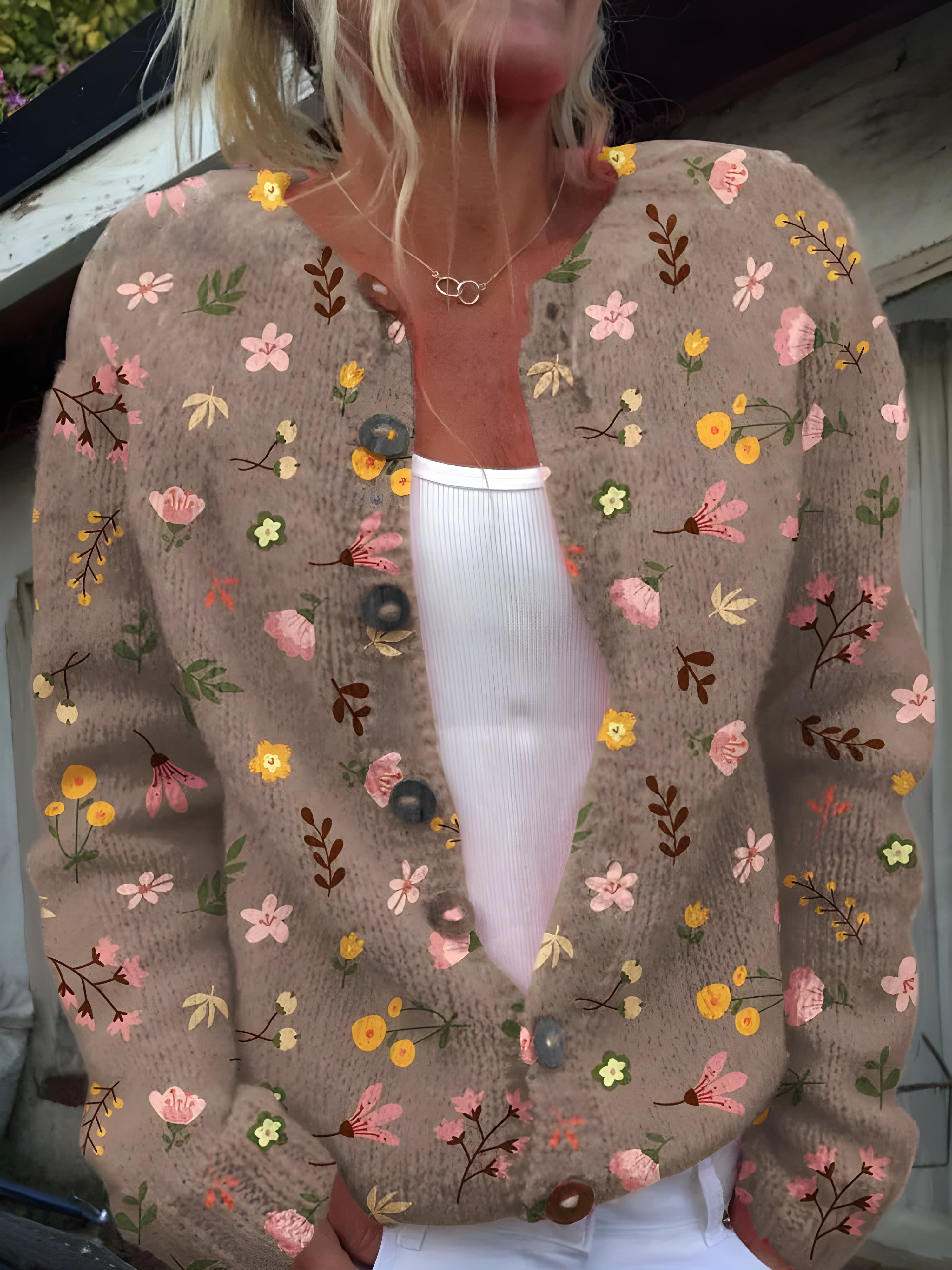 Sofia™ | Blomstrete cardigan