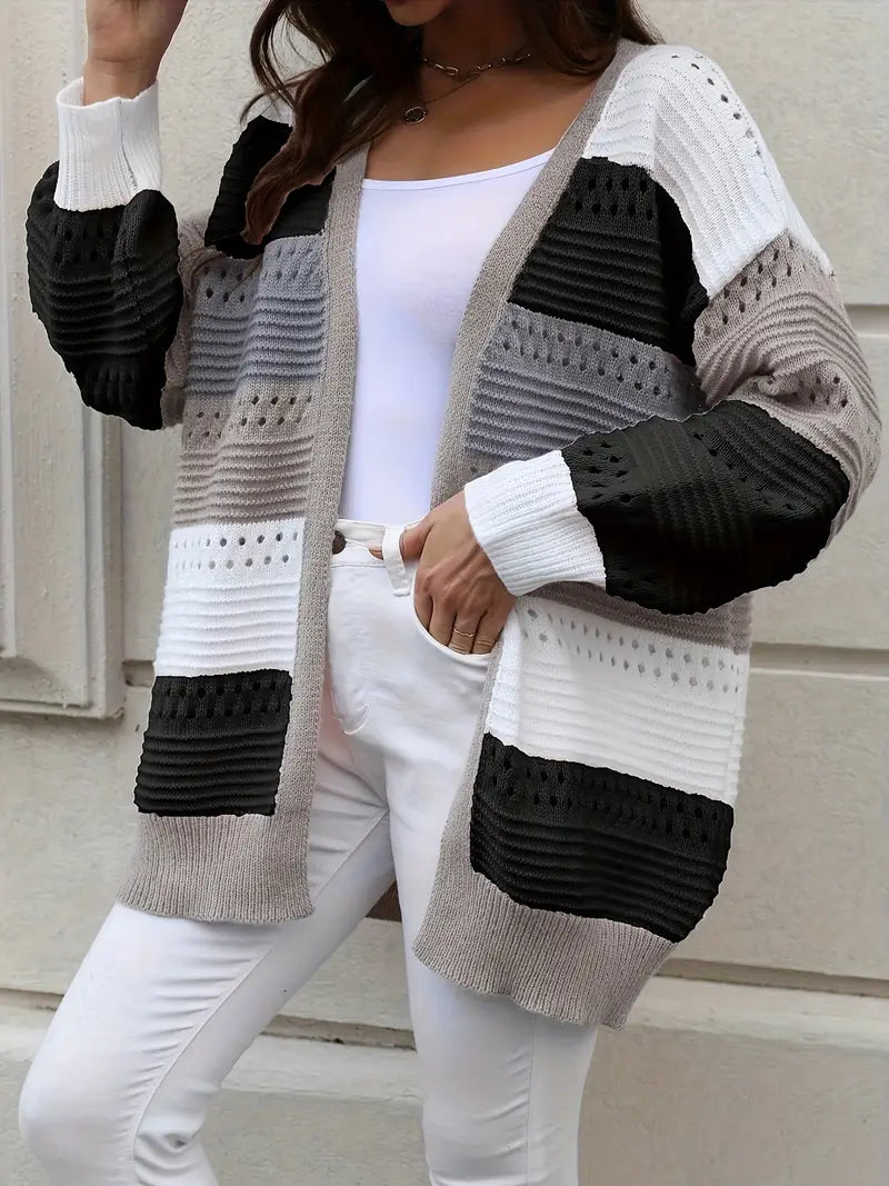 Torly™ | Strikket Cardigan med Fargeblokker