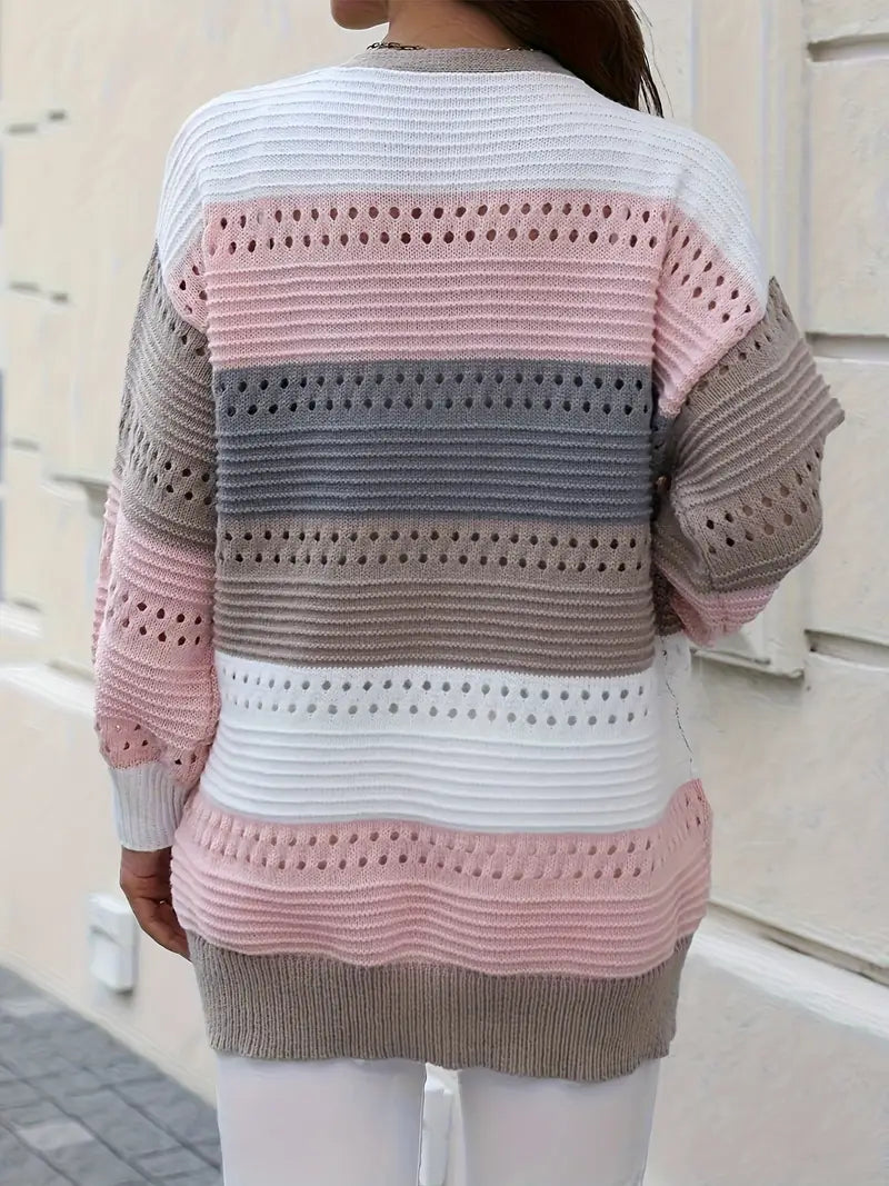 Torly™ | Strikket Cardigan med Fargeblokker