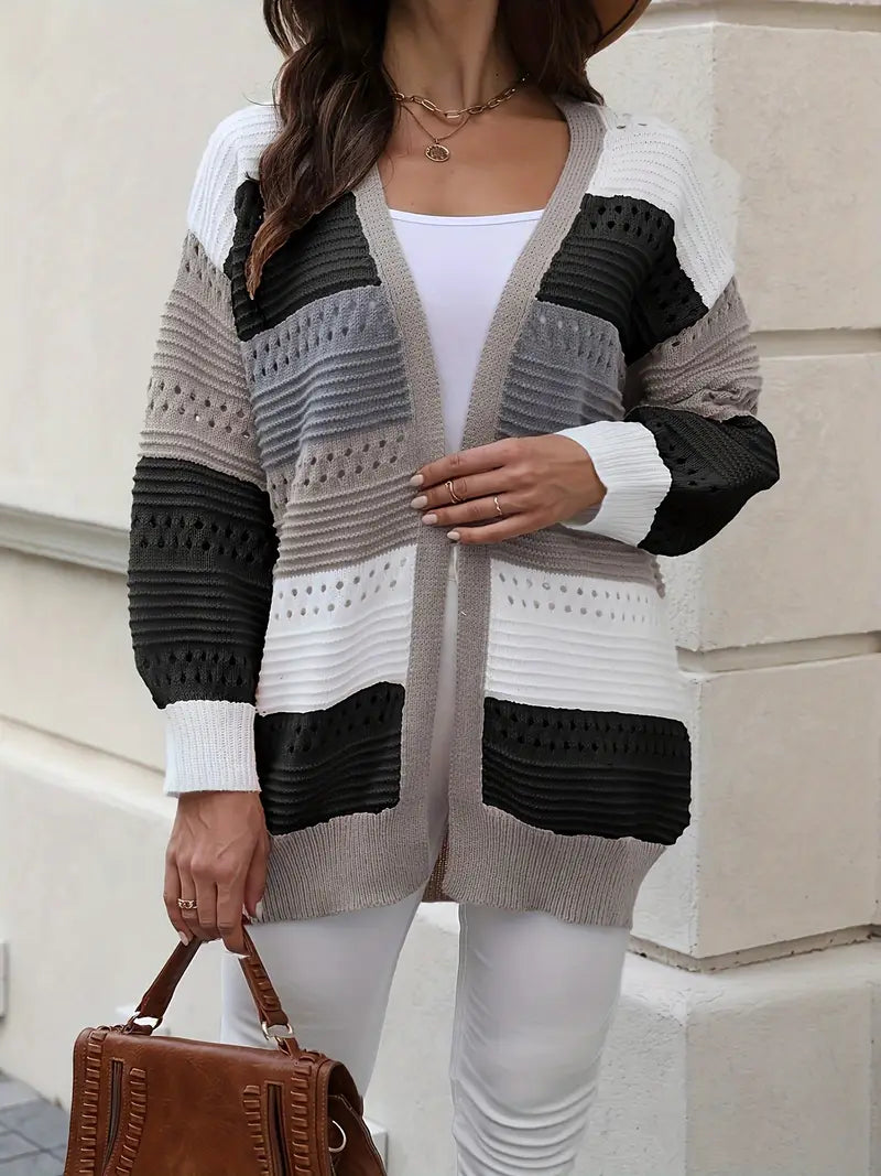 Torly™ | Strikket Cardigan med Fargeblokker