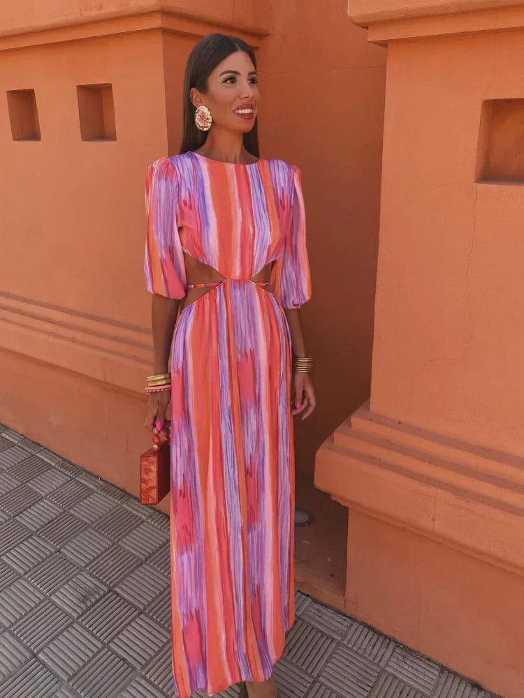 Vioneth™ | Shadowline Cut-Out Maxi Kjolen
