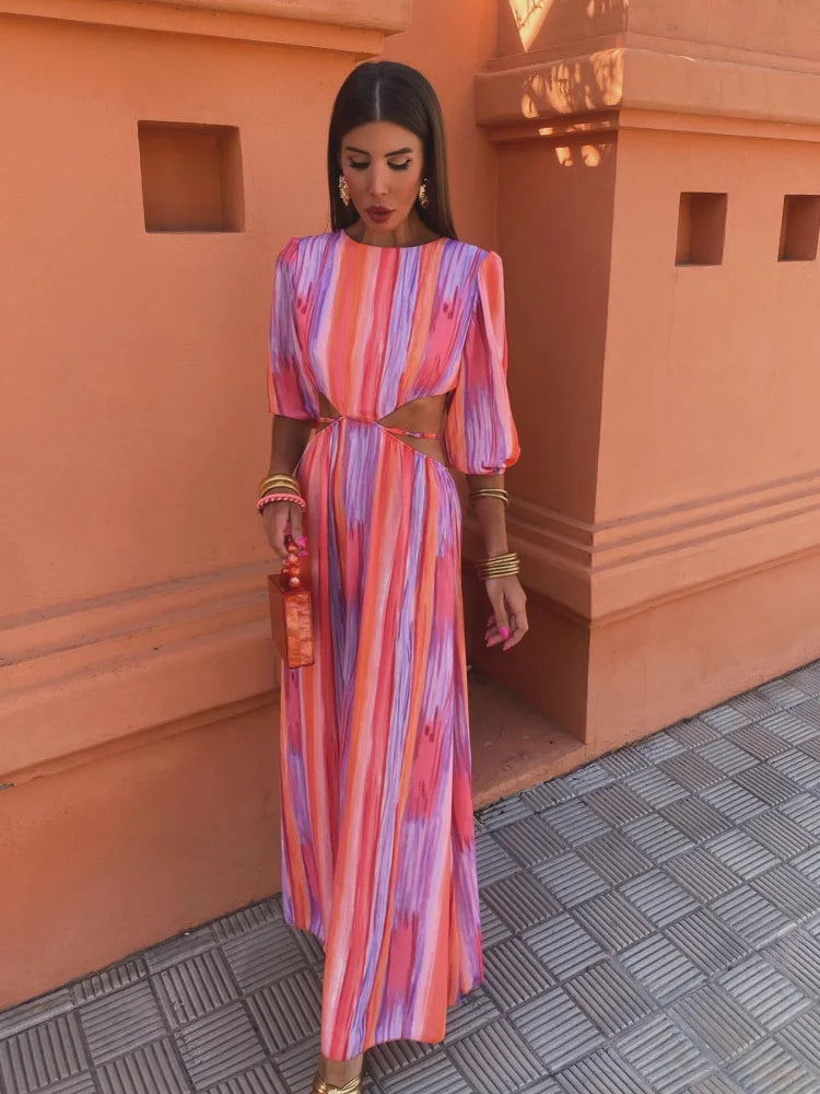 Vioneth™ | Shadowline Cut-Out Maxi Kjolen
