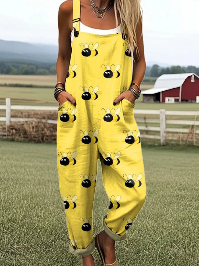 Savannah™ | Enkel blomstret avslappet jumpsuit