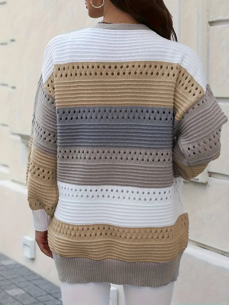 Torly™ | Strikket Cardigan med Fargeblokker