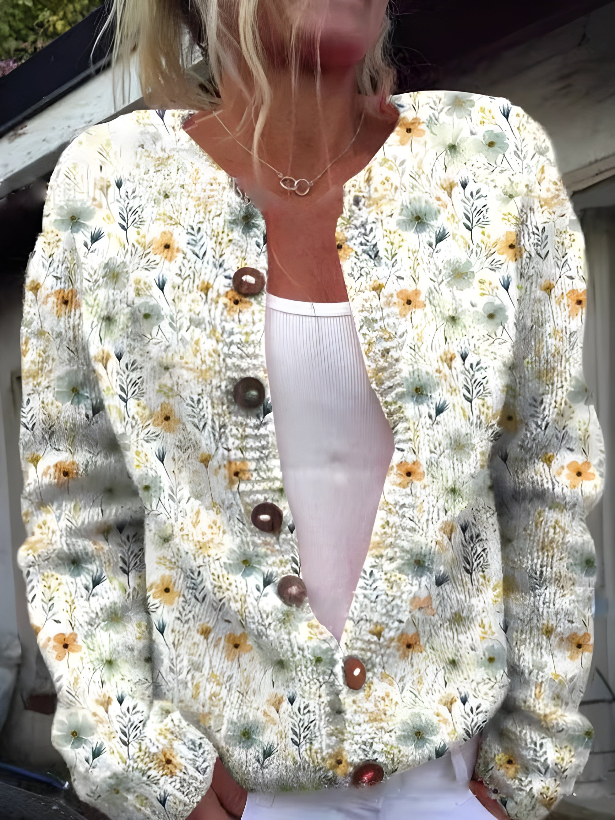Sofia™ | Blomstrete cardigan
