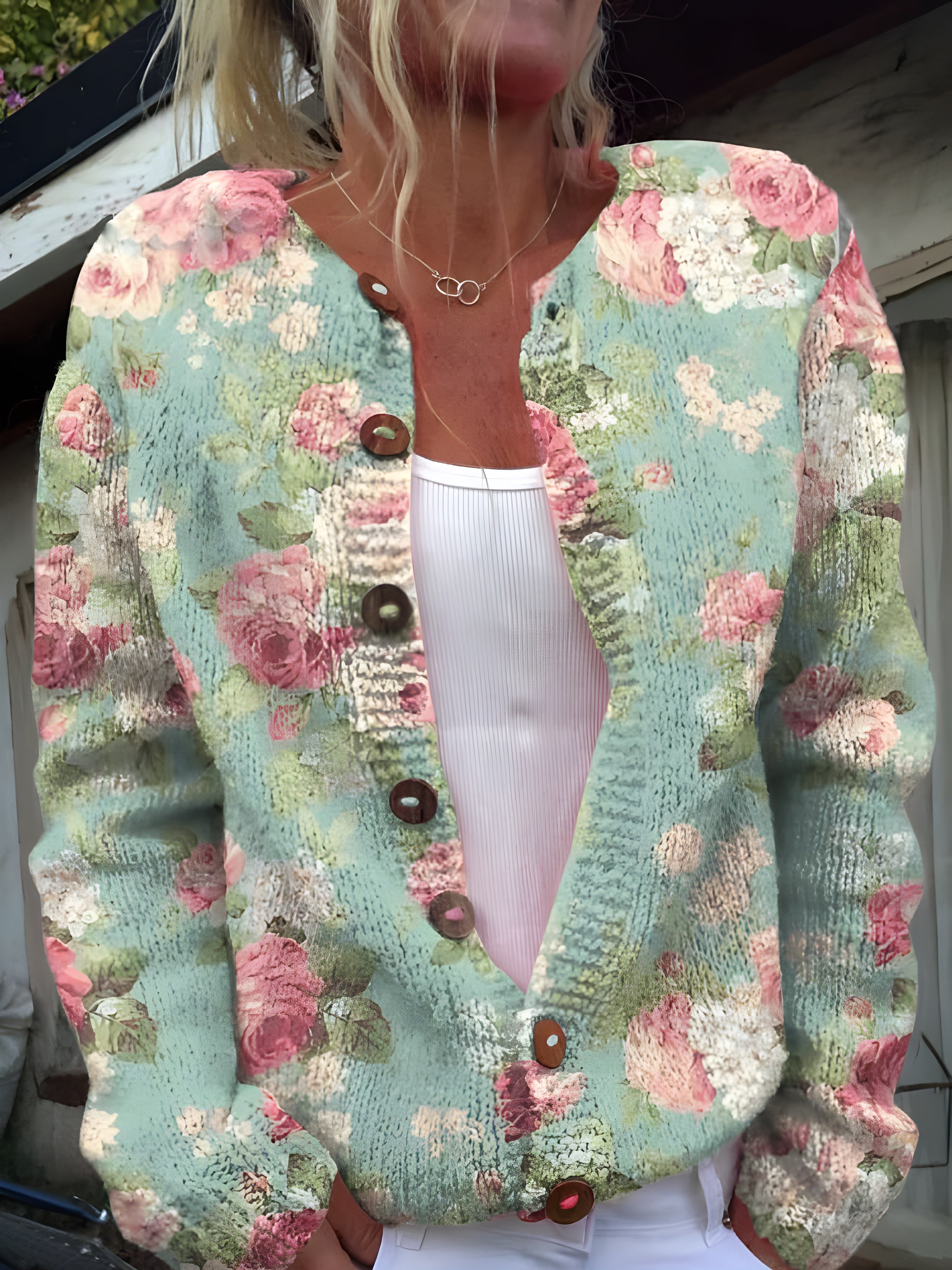 Sofia™ | Blomstrete cardigan