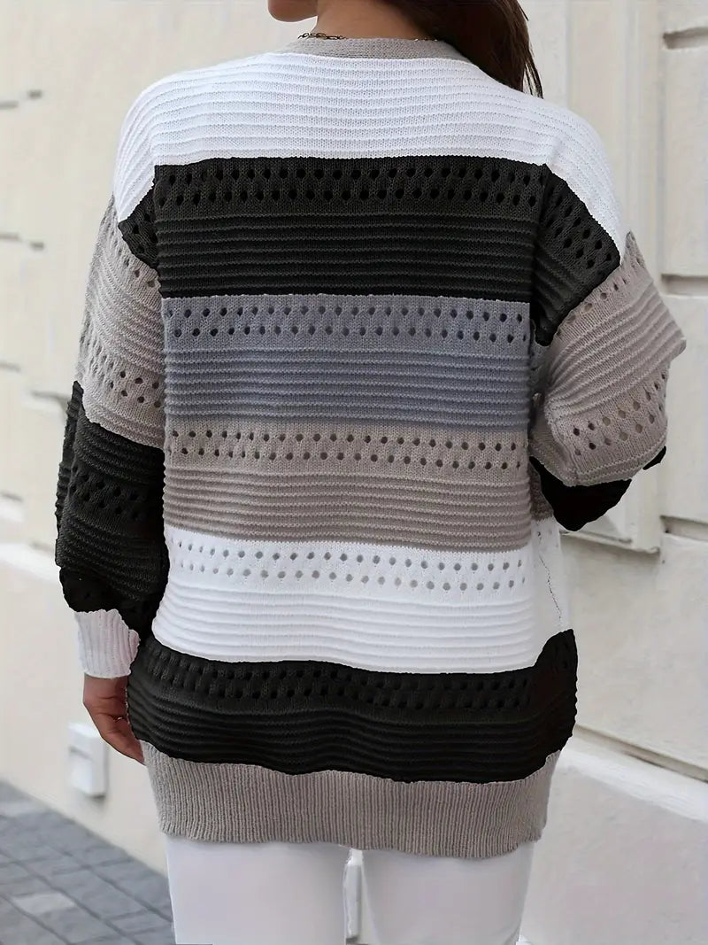 Torly™ | Strikket Cardigan med Fargeblokker