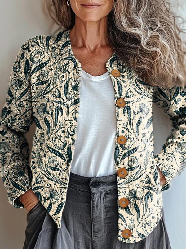 Tora™ | Dekorativ Blomsterjakke