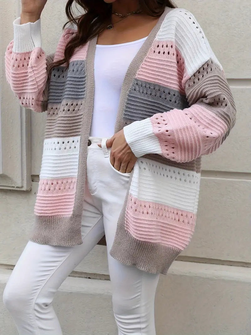 Torly™ | Strikket Cardigan med Fargeblokker