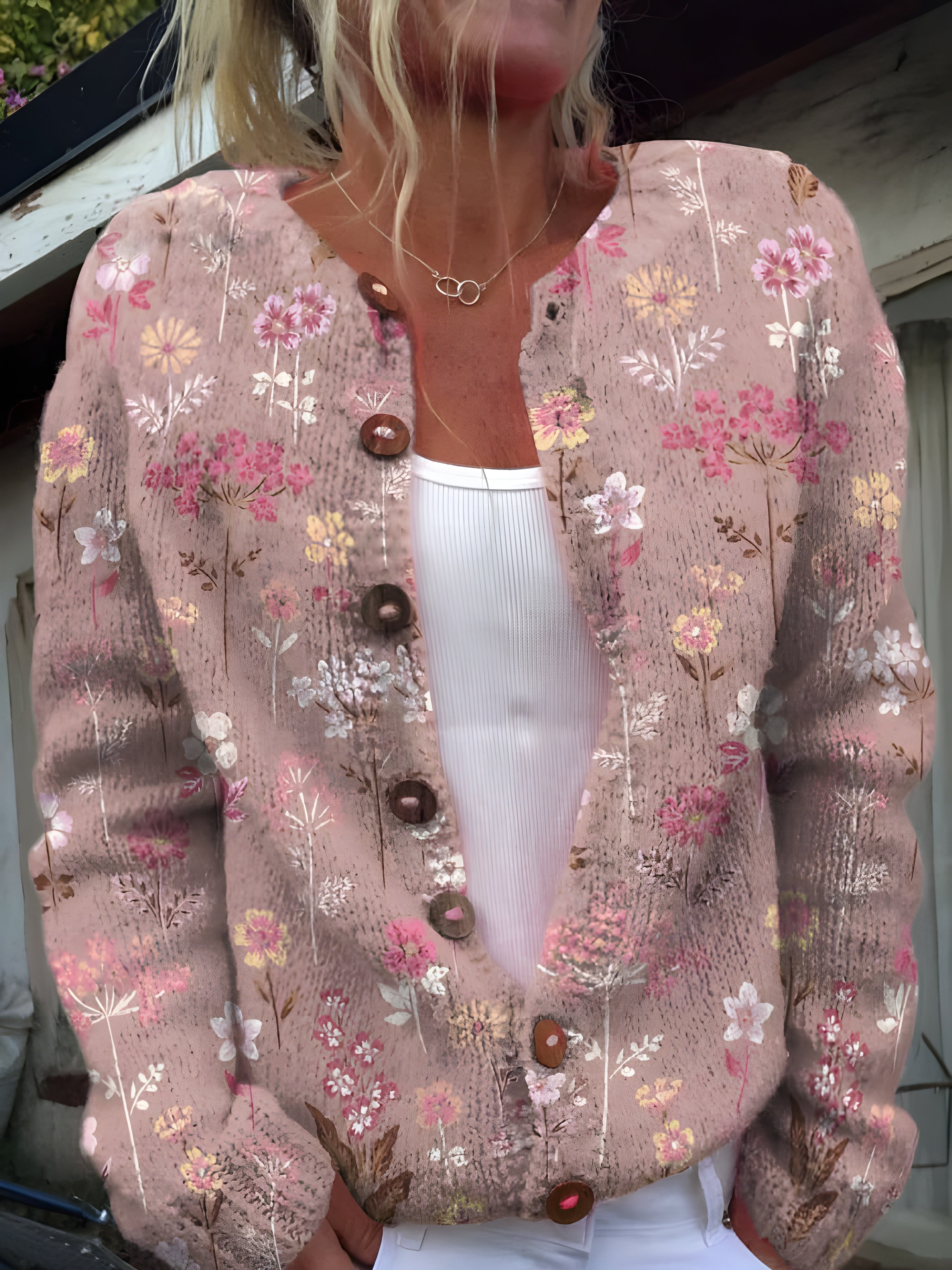 Sofia™ | Blomstrete cardigan