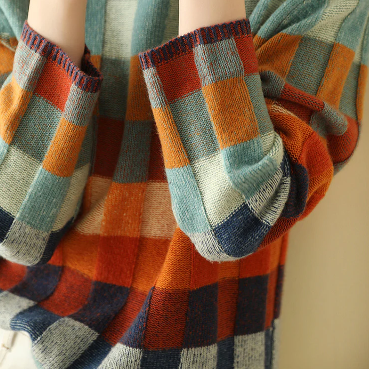 Julia™ | Luksuriøs patchwork turtleneck
