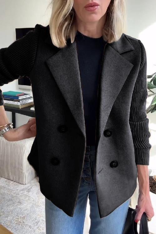 Celeste™ | Elegant Blazer med Strikkede Ermer