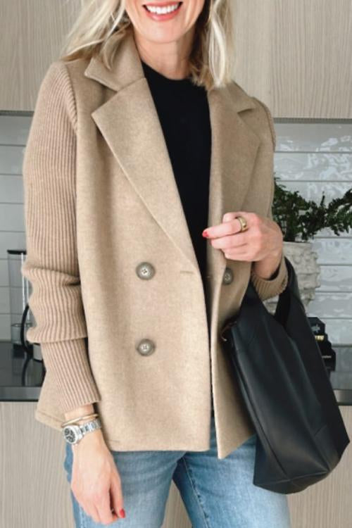 Celeste™ | Elegant Blazer med Strikkede Ermer